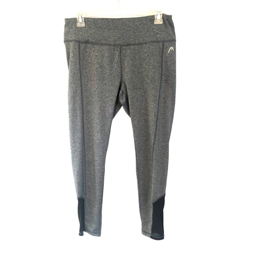 Head Leggings with  Sheer Mesh Trim Ladies Med